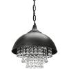 imageAntiqued Bronze Pendant Chandelier with Hanging Crystals