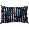imageCreative CoOp Cotton Slub Tie Dye Lumbar Pillow Cover with Embroidered Accents MulticolorNavy