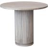 imageCreative CoOp Mango Wood Black Ribbed Base Stained Finish Dining Table 35quot L x 35quot W x 30quot HNatural