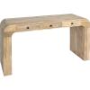 imageCreative CoOp Mango Wood Desk with 3 Drawers and Waterfall Edge Natural Furniture Tables 60quot L x 22quot W x 31quot H