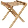 imageCreative CoOp Modern Collapsible Wood and Jute Folding Stool Natural and Brown