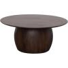 imageCreative CoOp Modern Mango Wood Round Accent Table Dark Walnut FinishDark Walnut