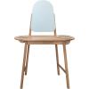 imageCreative CoOp Oak Wood and MDF Mirror and 2 HandWoven Rattan Baskets Vanity Table 19quot L x 37quot W x 53quot H Natural