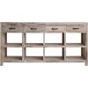 imageCreative CoOp Reclaimed Wood Console Table with 4 Drawers and 8 Storage Sections Natural