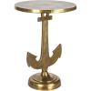 imageCreative CoOp Round Nautical Anchor Base in Cast Iron Gold Finish Accent Table