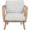 imageCreative CoOp Rubberwood Chair with Removable Cushions Natural and Beige