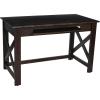 imageCreative CoOp Rustic Mango Wood Keyboard Shelf and XFrame Side Detail Barn Door Desk Barndoor GreyBarndoor Grey