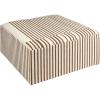 imageCreative CoOp Wood and Wool Kilim Upholstered Coffee Ottoman Table Striped Cream ampamp Brown
