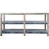 imageReclaimed Wood Credenza with 2 Metal Clad Shelves Each one Will Vary