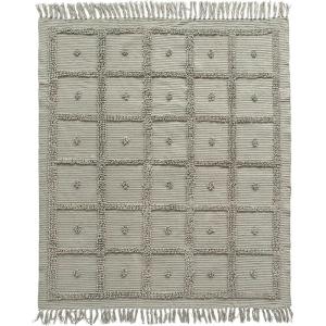 imageCreative CoOp Grey Cotton Chenille Fringe Blankets and Throws