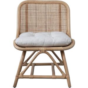 imageCreative CoOp HandWoven Rattan Chair with Cushion Stool 24quot L x 30quot W x 31quot H Natural