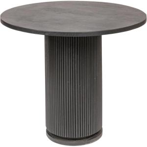 imageCreative CoOp Mango Wood Black Ribbed Base Stained Finish Dining Table 35quot L x 35quot W x 30quot HBlack