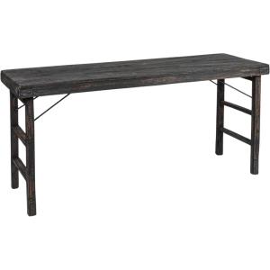 imageCreative CoOp Reclaimed Wood Folding Distressed Blackwashed Finish Console Table 66quot L x 24quot W x 33quot H Black