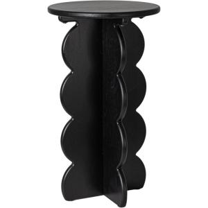 imageCreative CoOp Scalloped Edge Accent Table in Matte Black FinishBlack