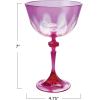 imageCreative CoOp 12 oz Acrylic Stemmed Wine Glass with Design Fuchsia