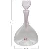imageCreative CoOp 15 Quart Glass Decanter with Pink Heart Shaped Stopper Clear