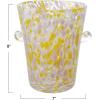 imageCreative CoOp 2 Quart HandBlown Confetti Glass Ice Bucket with Handles Multicolor Yellow