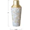 imageCreative CoOp 24 oz Stainless Steel and Mother of Pearl Cocktail Shaker Natural Large WhiteGold