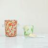 imageCreative CoOp 32Ounce Confetti Glass Ice Bucket with Handles 1Quart GreenYellow