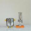 imageCreative CoOp 5Piece Stainless Steel and Mango Wood Bar Tools with Stand Nickel Finish and Natural