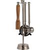 imageCreative CoOp 5Piece Stainless Steel and Mango Wood Bar Tools with Stand Nickel Finish and Natural