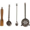 imageCreative CoOp 5Piece Stainless Steel and Mango Wood Bar Tools with Stand Nickel Finish and Natural