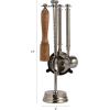 imageCreative CoOp 5Piece Stainless Steel and Mango Wood Bar Tools with Stand Nickel Finish and Natural