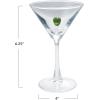 imageCreative CoOp 6Ounce Stemmed Martini Glass with Olive Inside Green and Red