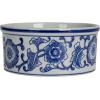 imageCreative CoOp Blue Large Stoneware Pet Bowl with Design White 8 Cup334 Cup
