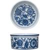 imageCreative CoOp Blue Large Stoneware Pet Bowl with Design White 8 Cup334 Cup
