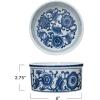 imageCreative CoOp Blue Large Stoneware Pet Bowl with Design White 8 Cup334 Cup