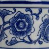 imageCreative CoOp Blue Large Stoneware Pet Bowl with Design White 8 Cup334 Cup