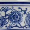imageCreative CoOp Blue Large Stoneware Pet Bowl with Design White 8 Cup8 Cup