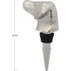 imageCreative CoOp Cast Aluminum Dog Head Bottle Stopper in Kraft Box Nickel Finish