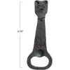 imageCreative CoOp Cast Metal Vintage Reproduction Cat Shaped Bottle Opener Black