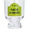 imageCreative CoOp Footed Glass Drinking Glass with Paris Street Sign Design Multicolor Set of 12