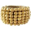imageCreative CoOp Mango Wood Bead Napkin Rings Natural Set of 4