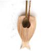 imageCreative CoOp Mango Wood Whale Shaped Spoon Rest Natural Serveware 8quot L x 4quot W x 1quot H