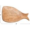 imageCreative CoOp Mango Wood Whale Shaped Spoon Rest Natural Serveware 8quot L x 4quot W x 1quot H