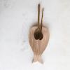 imageCreative CoOp Mango Wood Whale Shaped Spoon Rest Natural Serveware 8quot L x 4quot W x 1quot H