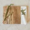 imageCreative CoOp Mango Wood and Marble Cheese and Cutting Board with Inlaid Marble Pestle Natural and White