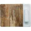 imageCreative CoOp Mango Wood and Marble Cheese and Cutting Board with Inlaid Marble Pestle Natural and White