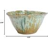 imageCreative CoOp Round Stoneware Bowl with Reactive Crackle Glaze Teal Set of 4
