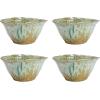 imageCreative CoOp Round Stoneware Bowl with Reactive Crackle Glaze Teal Set of 4