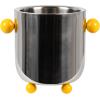 imageCreative CoOp Silver Stainless Steel Ice Bucket with Ball Handles and Feet 7quot round
