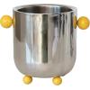 imageCreative CoOp Silver Stainless Steel Ice Bucket with Ball Handles and Feet 7quot round