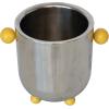 imageCreative CoOp Silver Stainless Steel Ice Bucket with Ball Handles and Feet 7quot round