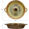 imageCreative CoOp Stoneware Dish Reactive Glaze Brown Each One Will Vary Toothpick Holder