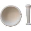 imageCreative CoOp White Round Stoneware Mortar and Pestle Set Set of 2 Medium