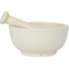 imageCreative CoOp White Round Stoneware Mortar and Pestle Set Set of 2 Medium